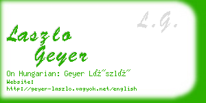 laszlo geyer business card